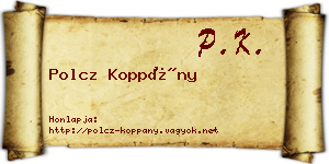 Polcz Koppány névjegykártya